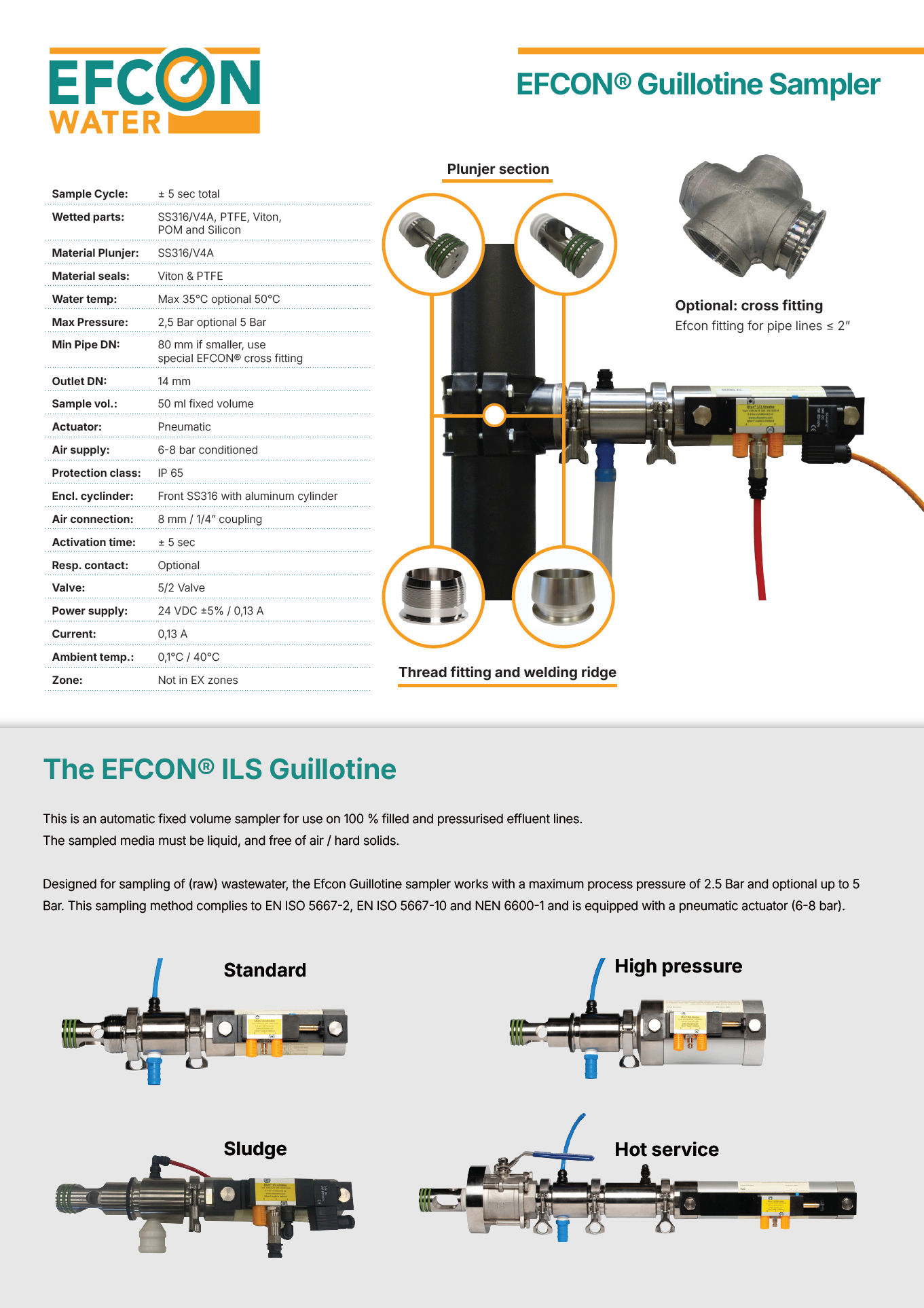 Guillotine sampler EN